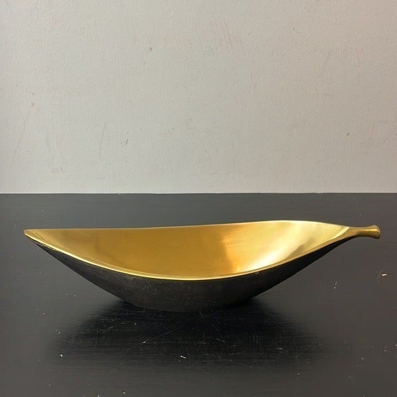 Williams Sonoma Olive leaf brass small tray