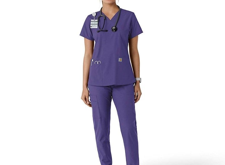 Carhartt Women's Purple Scrub Set