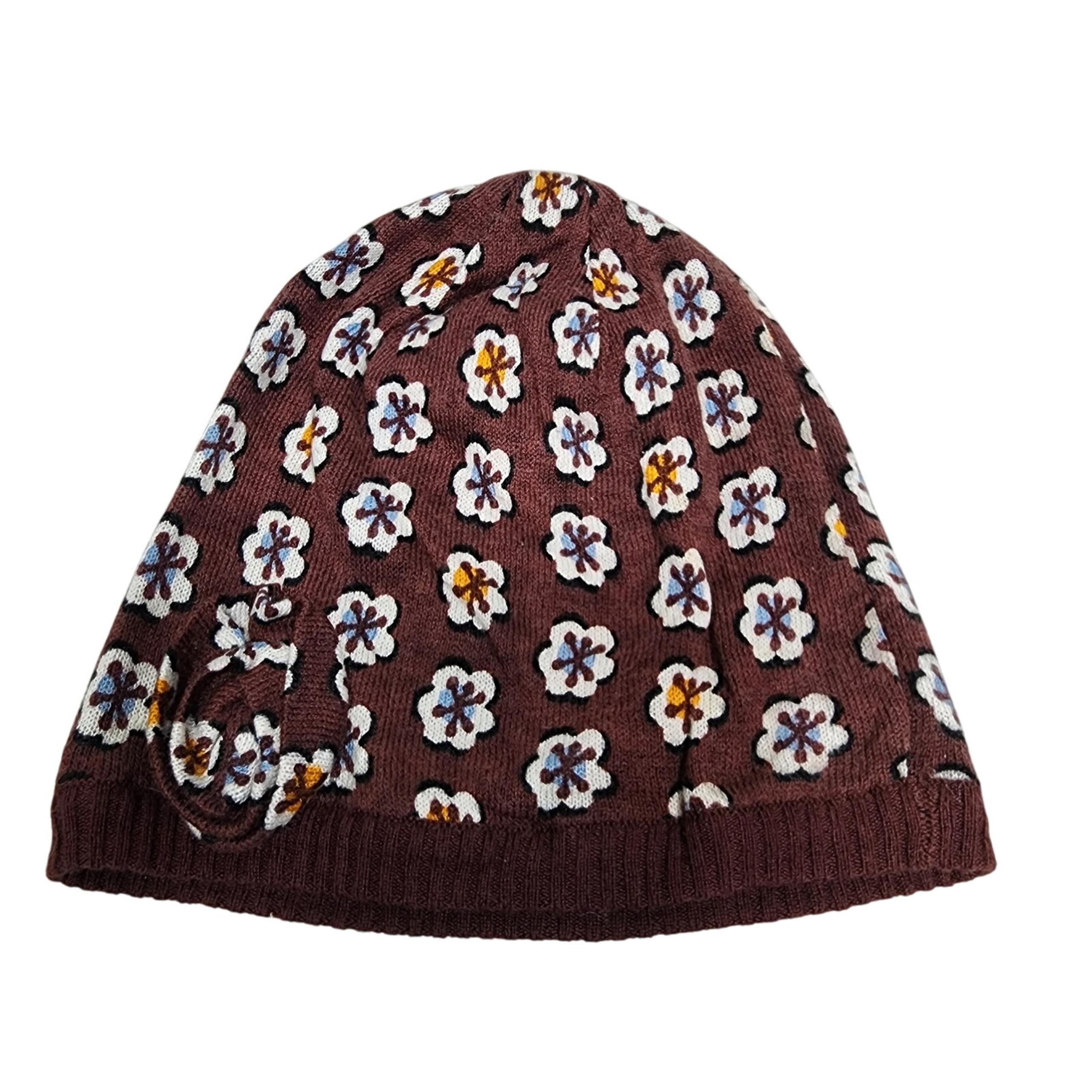 Purple Vera Bradley Beanie  Silk Cashmere Blend Floral Hat