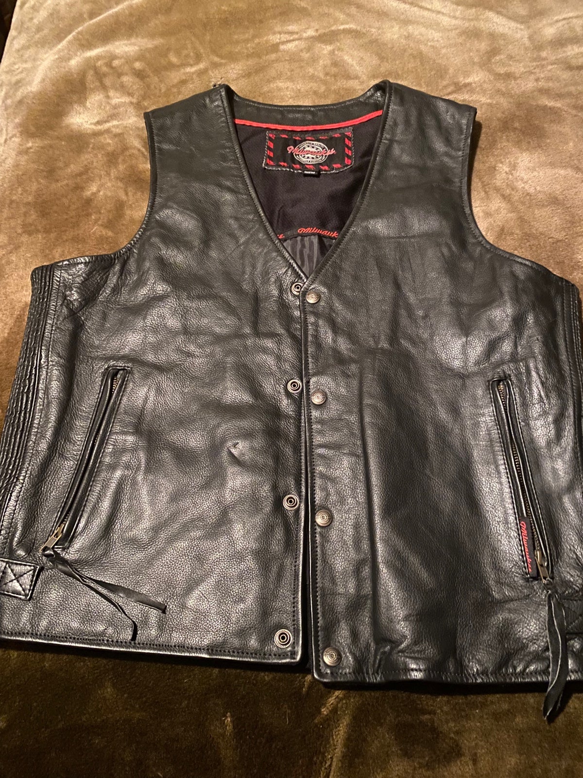 Leather vest