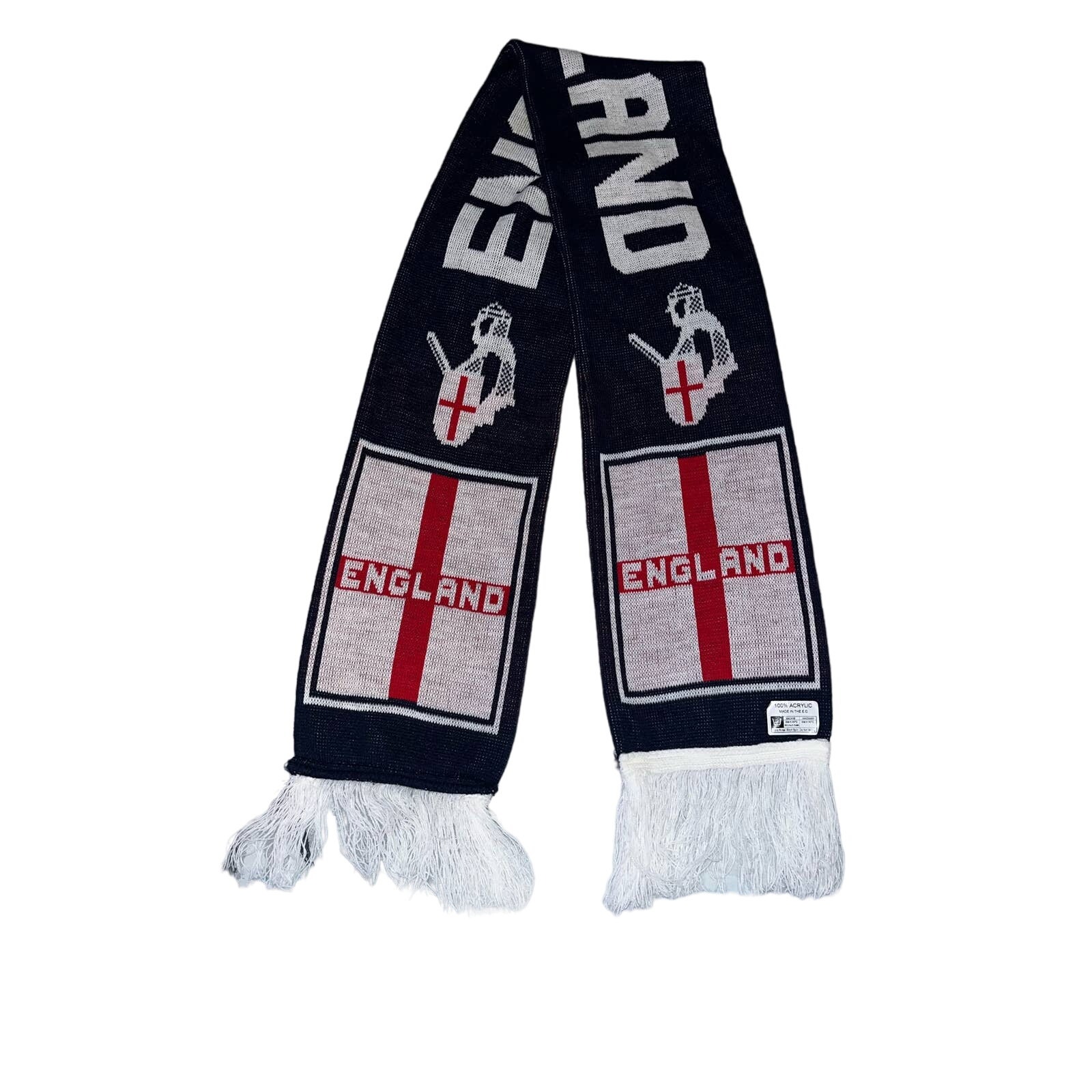 England Soccer Scarf Blue Red Flag Country Of England Scarf