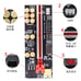 3 Pack NEWEST Ver 016 Riser w/ Temp and Voltage Display 2022 PCIE PCI-E 10 Capac