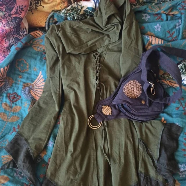 Enchanted Elven Cloak Green Pixie Cape Ethereal