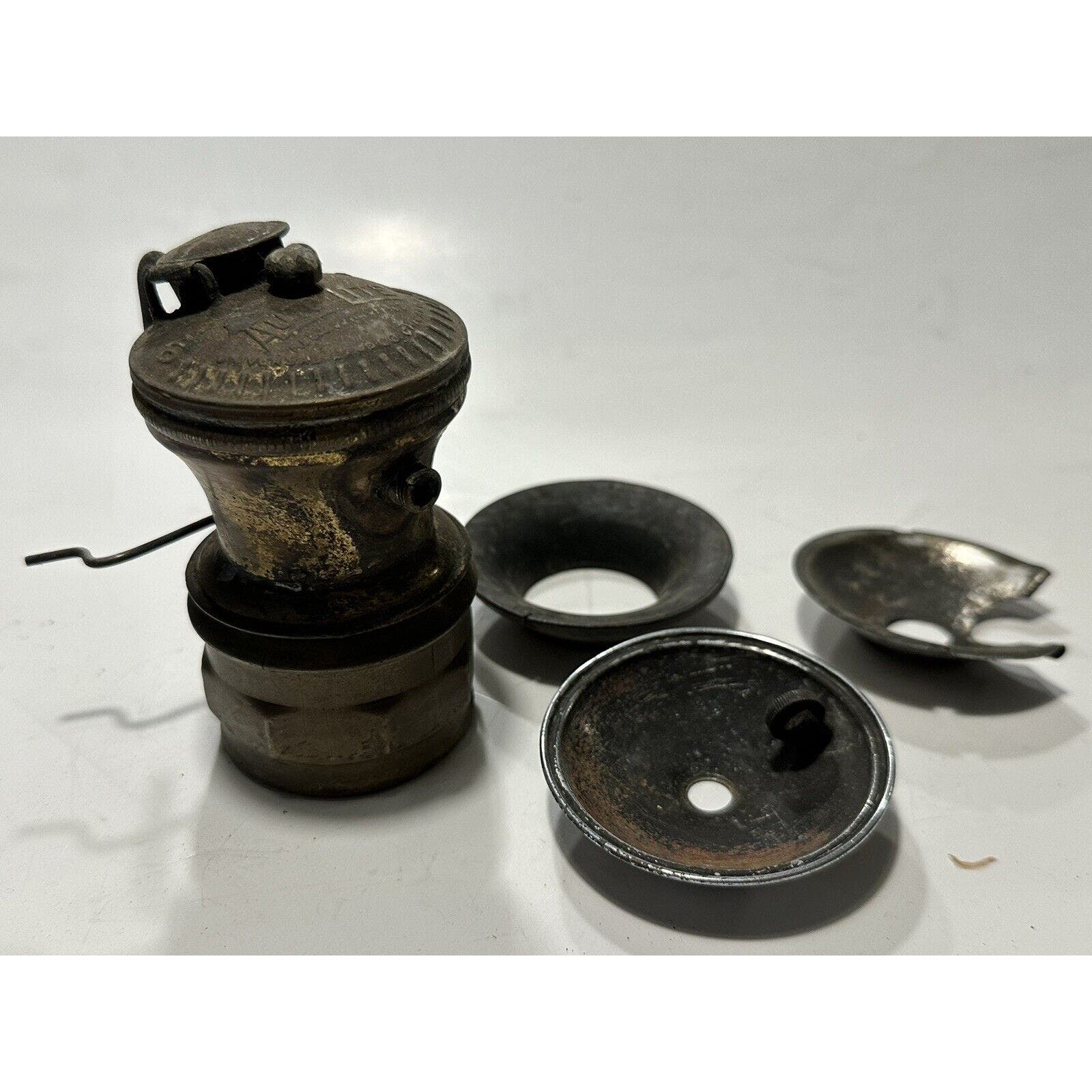 VTG Carbide Lamp Coal Miners Head Light Just Rite Parts Lot