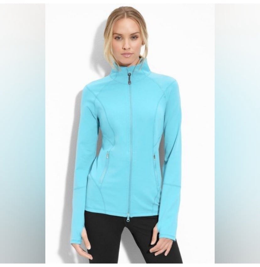 Zella Turquoise Teal Live In Performances Jacket Size L