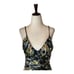 Tanya Taylor Dress Women 00 Black Floral Print Linen Silk Ruched Lovette Maxi