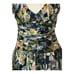 Tanya Taylor Dress Women 00 Black Floral Print Linen Silk Ruched Lovette Maxi