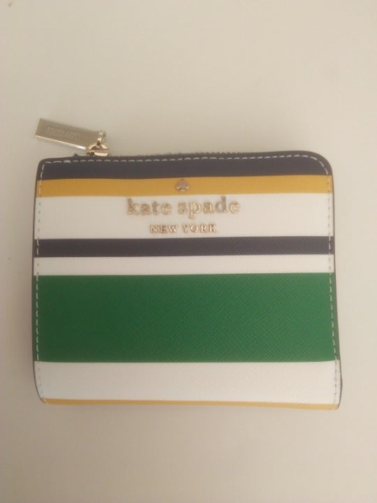 Kate Spade New Multi-Colored Bi-Fold L-Zip Wallet
