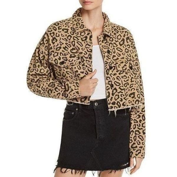 Sunset + Spring Leopard Print Cropped De