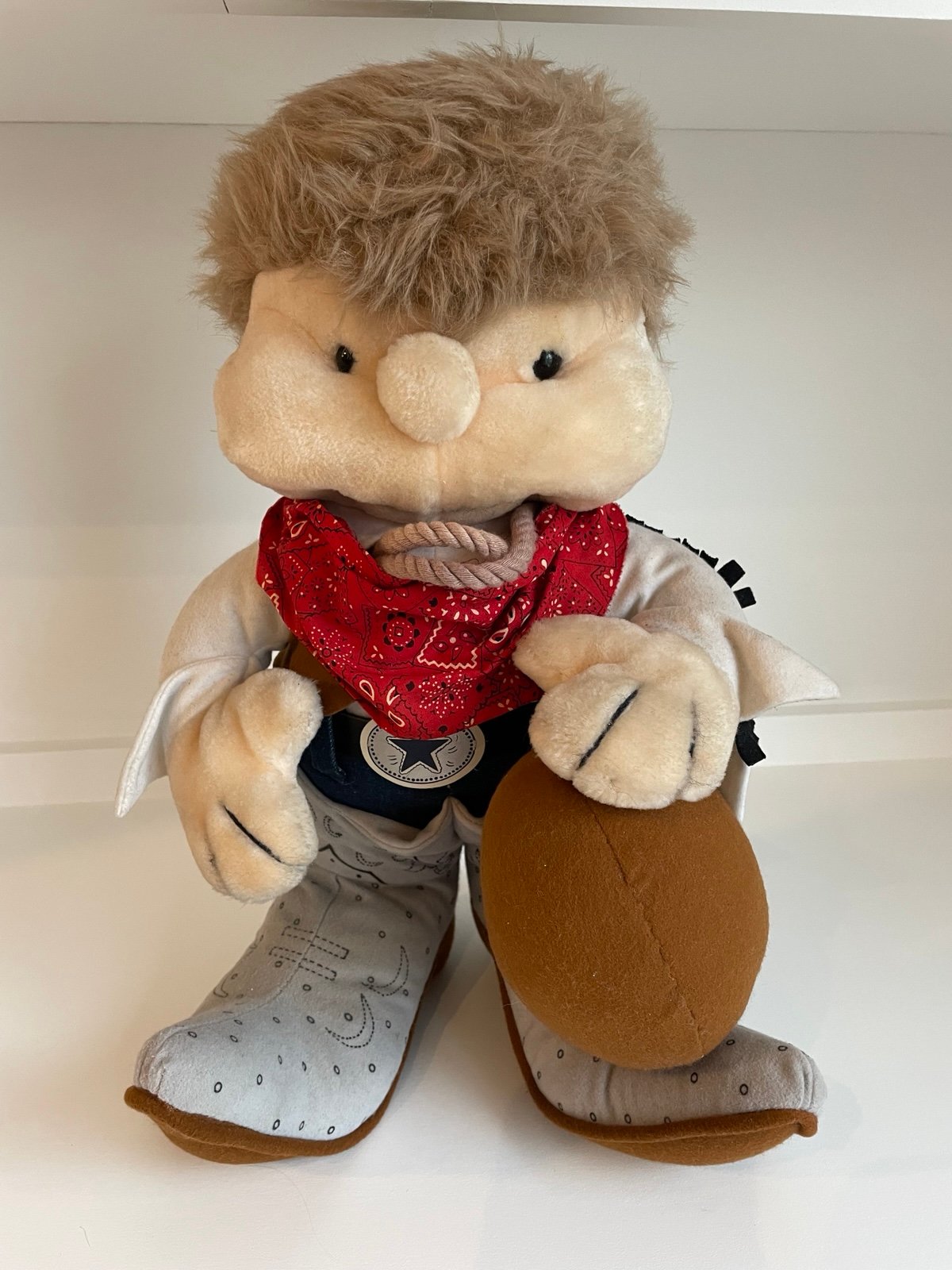 Vintage Dallas Cowboys Huddles Mascot plush football player Trudy Toys 1983 Doll