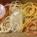 Lot of assorted yellow and orange beads