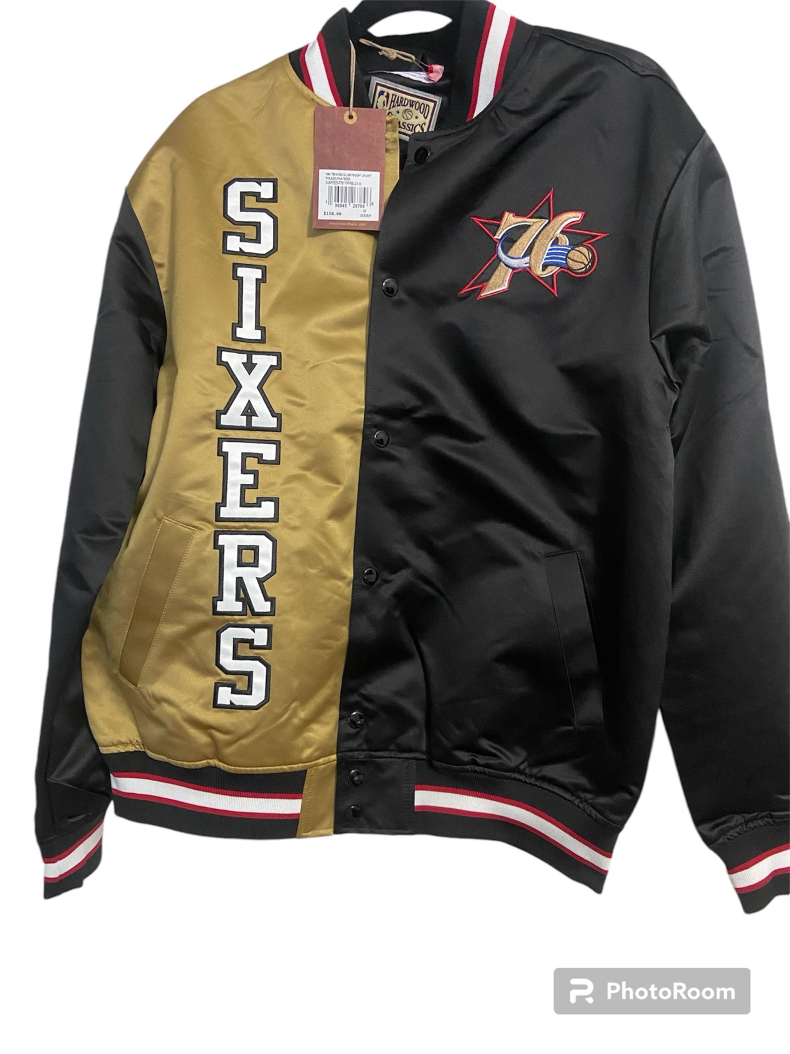 Brand New Mitchell & Ness Men's NBA Philadelphia 76ers Bomber Jacket