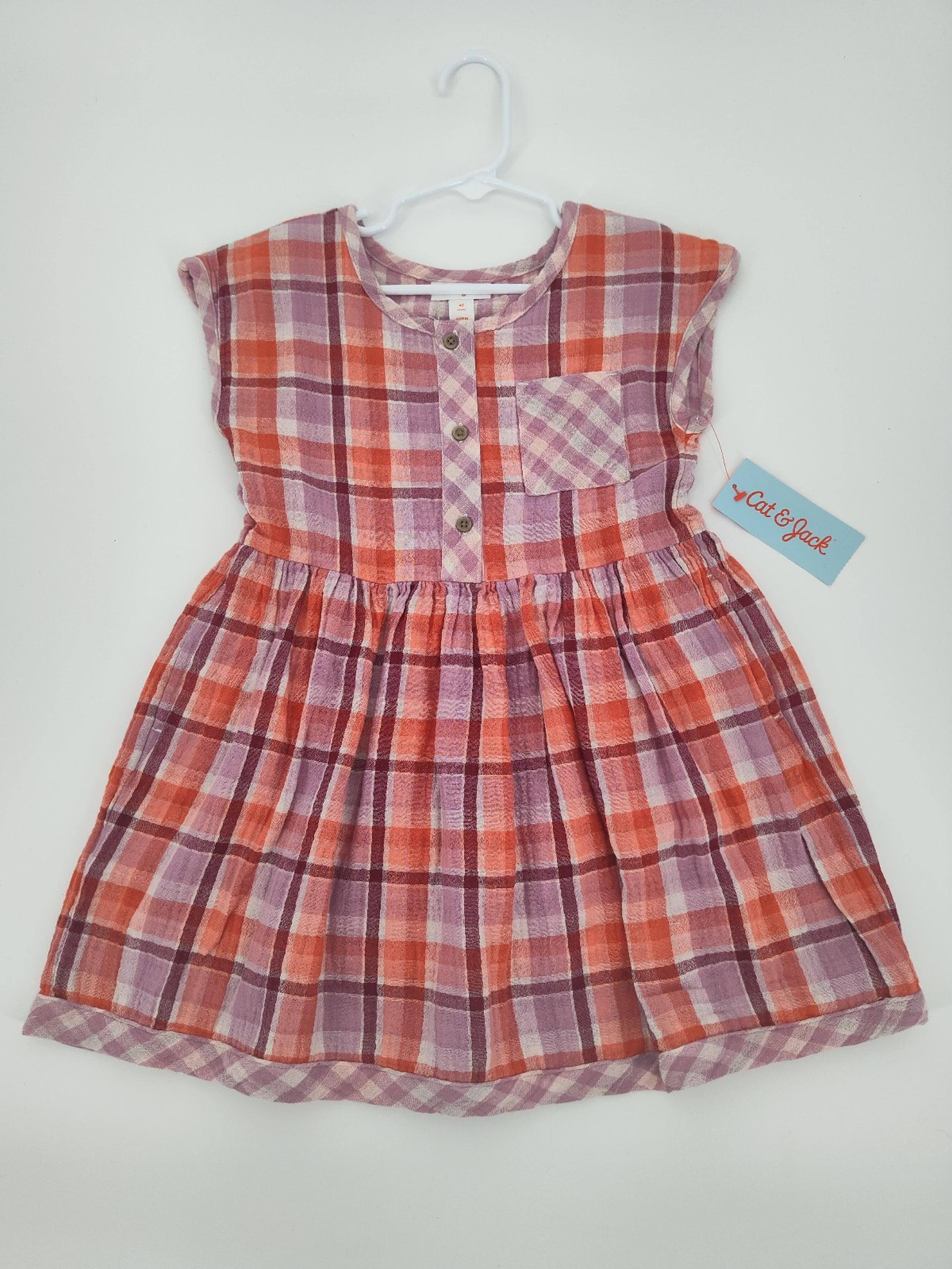 Cat & jack girls squared dress size 4T