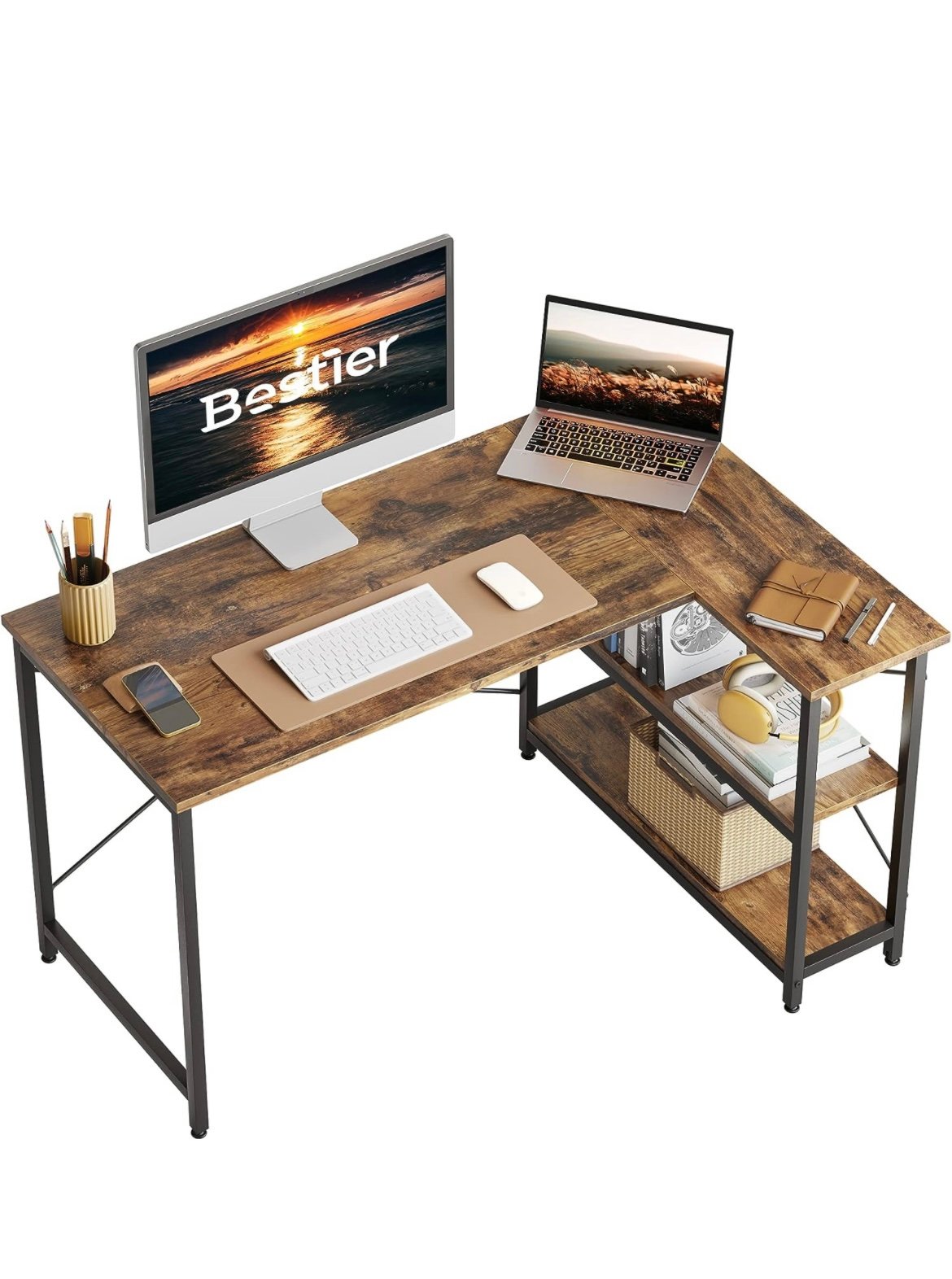 Bestier L Shaped Computer Desk