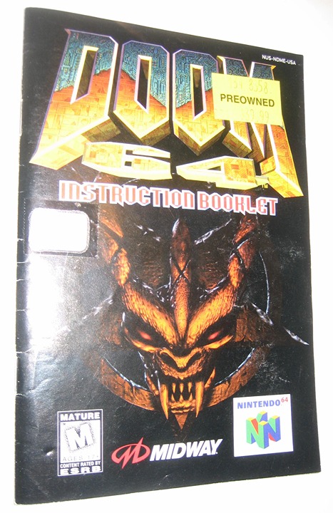口コミ サイト 商品 Doom N64 64 Manual 64 Nintendo INSTRUCTIONS その他