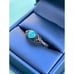 Vintage Southwest Blue Turquoise Ring With Flowers Sz 7 3/4