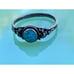 Vintage Southwest Blue Turquoise Ring With Flowers Sz 7 3/4