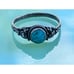 Vintage Southwest Blue Turquoise Ring With Flowers Sz 7 3/4