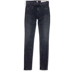 Rag & Bone Mid-Rise Legging Jean Stretch Night Wash Charcoal Grey Black 28