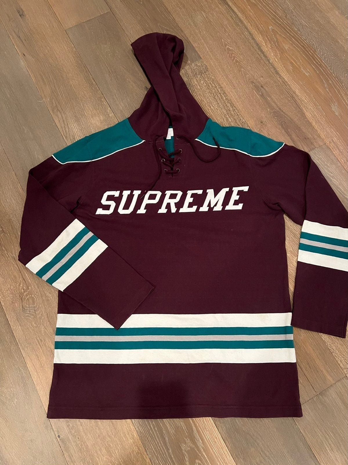 Supreme NY Hockey Jersey Sweater Large Mighty Ducks