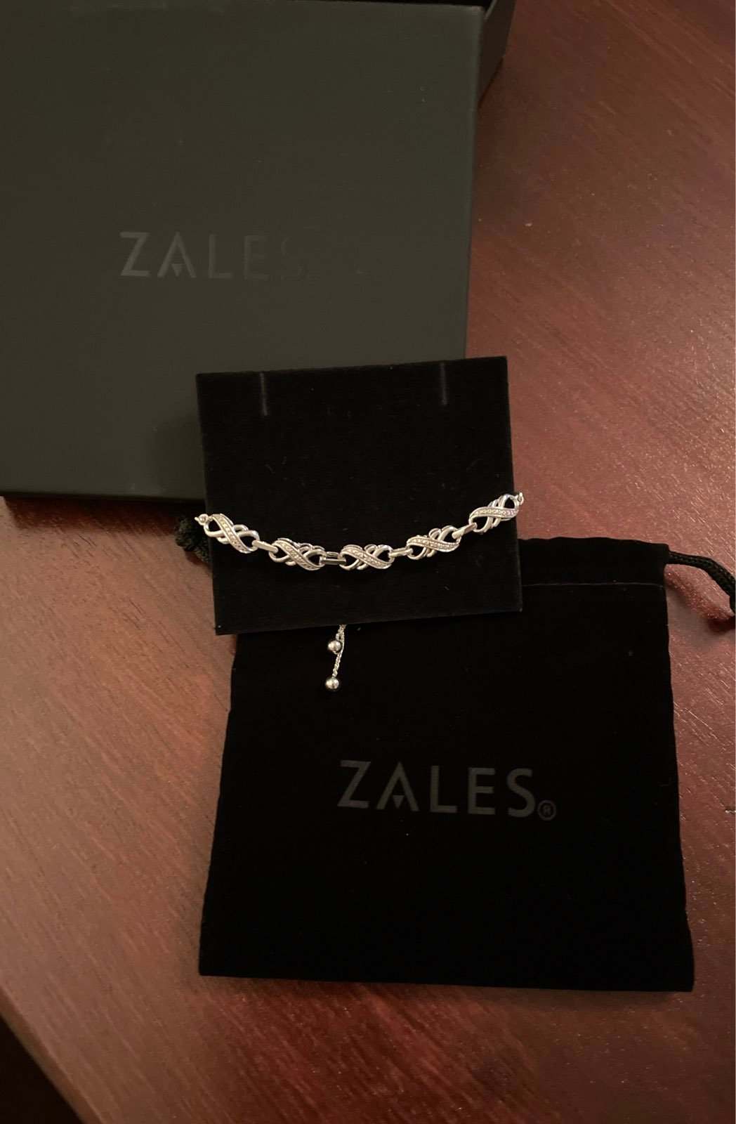 Zales BNWT 925 Diamond Eternity Bracelet