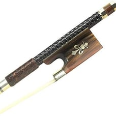 D Z Strad Violin Bow - Model 550 - Carbon Fiber Bow with Ox Horn Fleur-de-Lis Fr