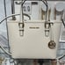 Michael Kors Jet Set Travel Extra-Small Top-Zip Tote Carryall Bag Light Cream