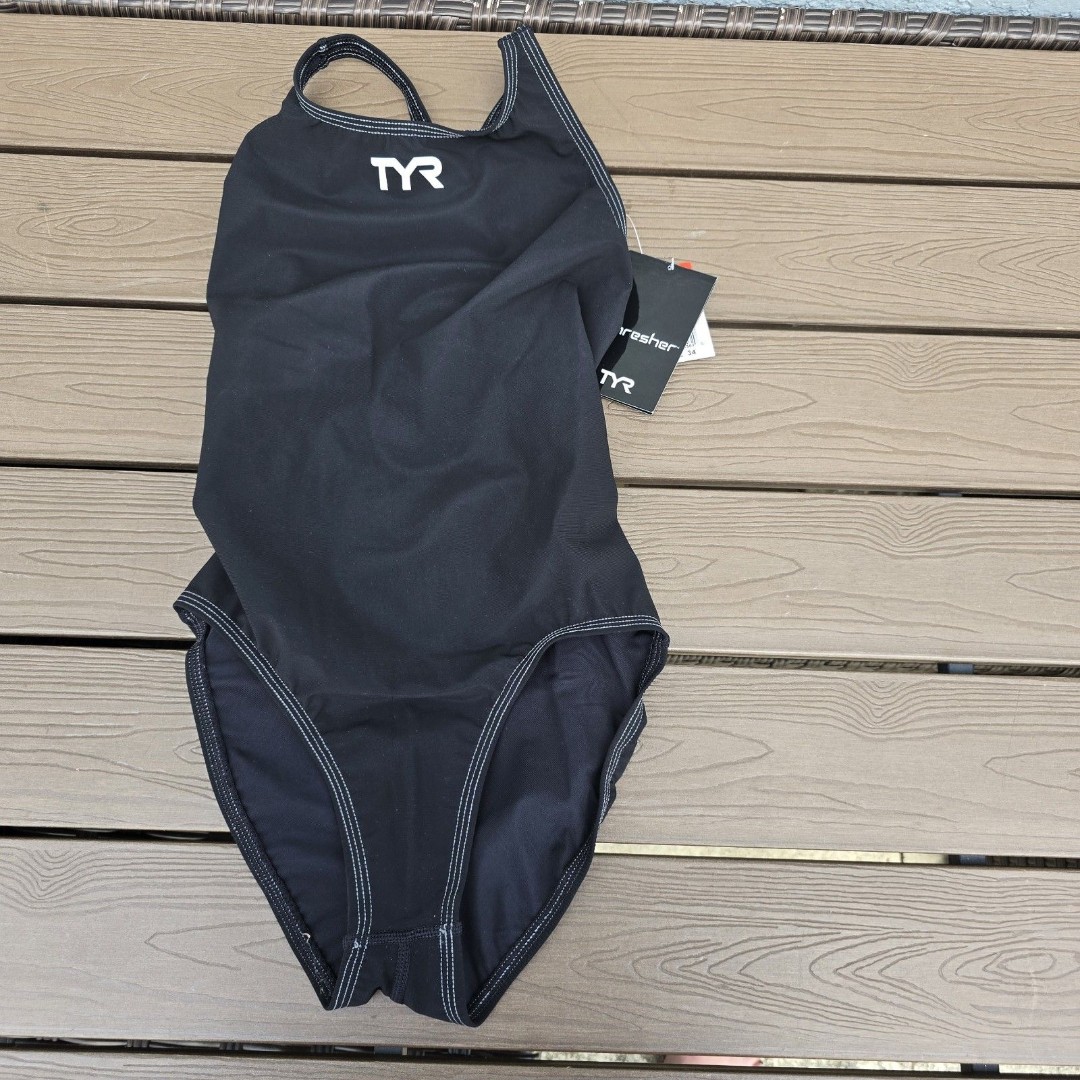 TYR Thresher FINA Aerofit Open Back Women's Competition Swim sz 36 New
