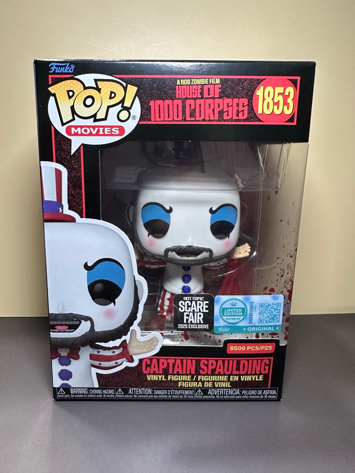 Funko Hot Topic Exclusive Captain Spaulding Le 9500 Scare Fair IN HAND