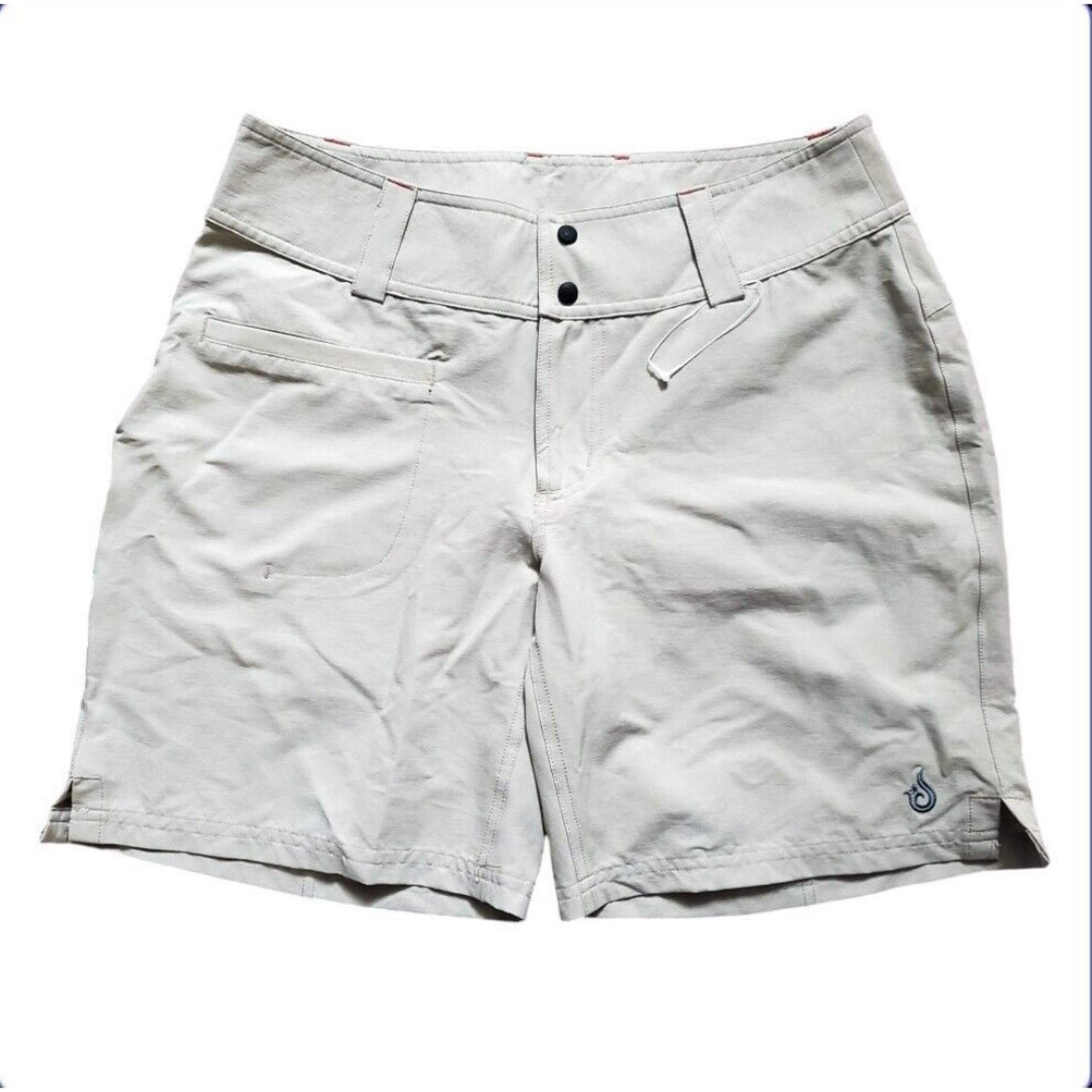 Isis Shorts Women 6 Pockets Khaki Outdoor Hike Camp Travel Zip Slash Pockets