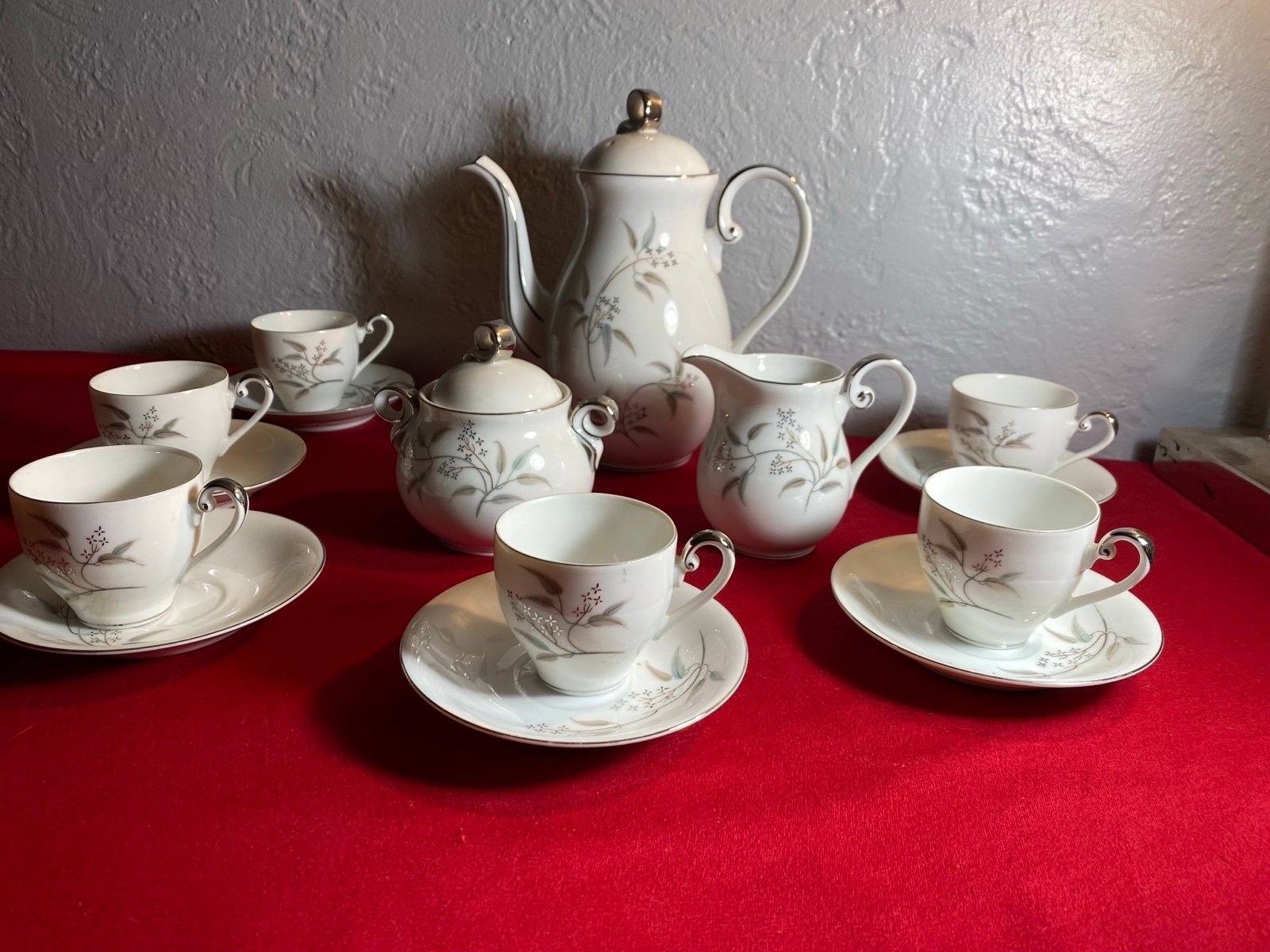 Vtg Seyei Fine China 510 Heritage 17 Piece Tea Set