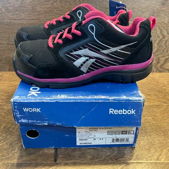 NEW Reebok RB454 Women's Anomar Work Safety Shoes Composite Toe Size 5.5 W