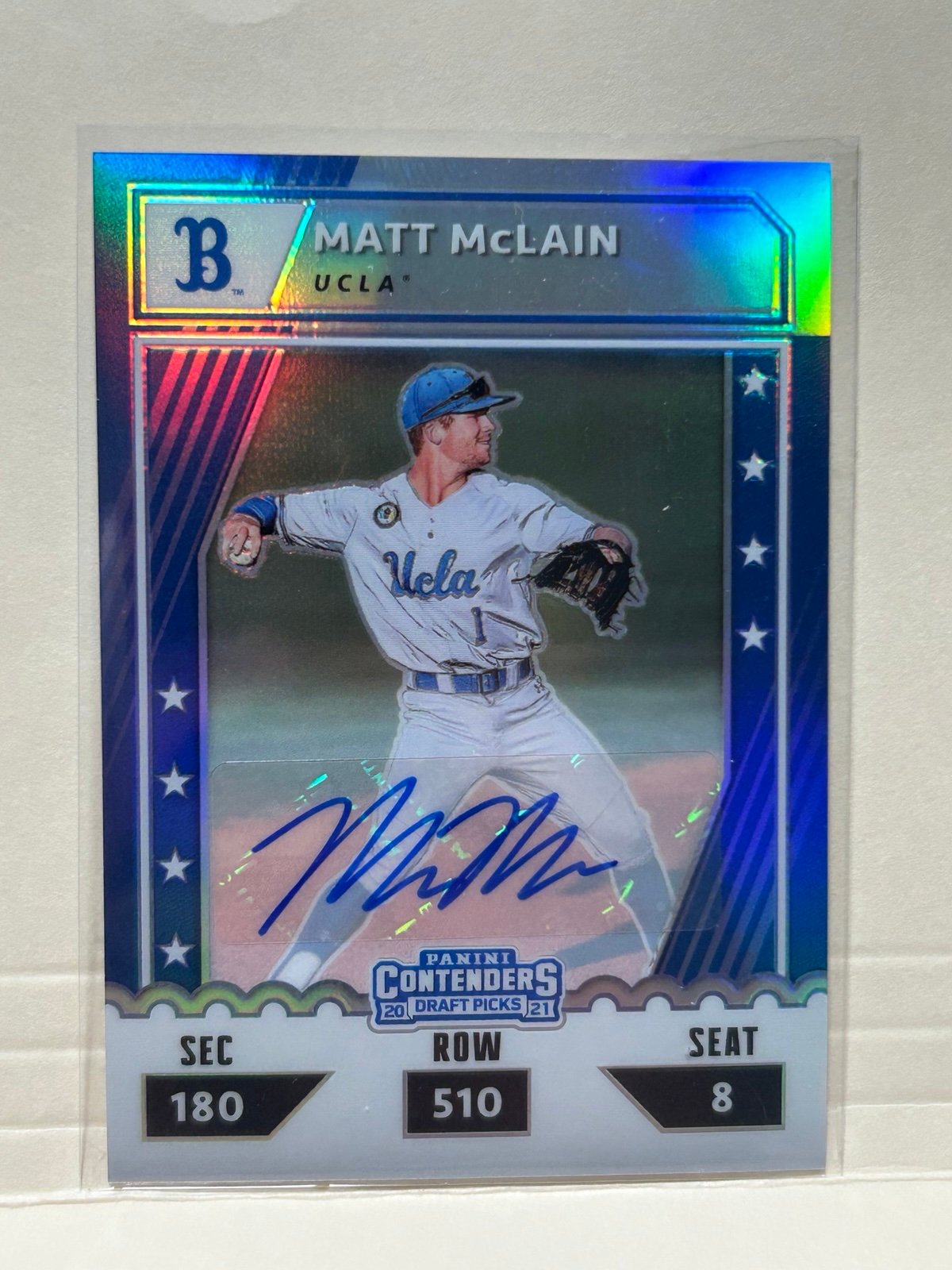 2021 Panini Contenders Matt McClain UCLA Auto 10/25 Cincinnati Reds CTO-MC