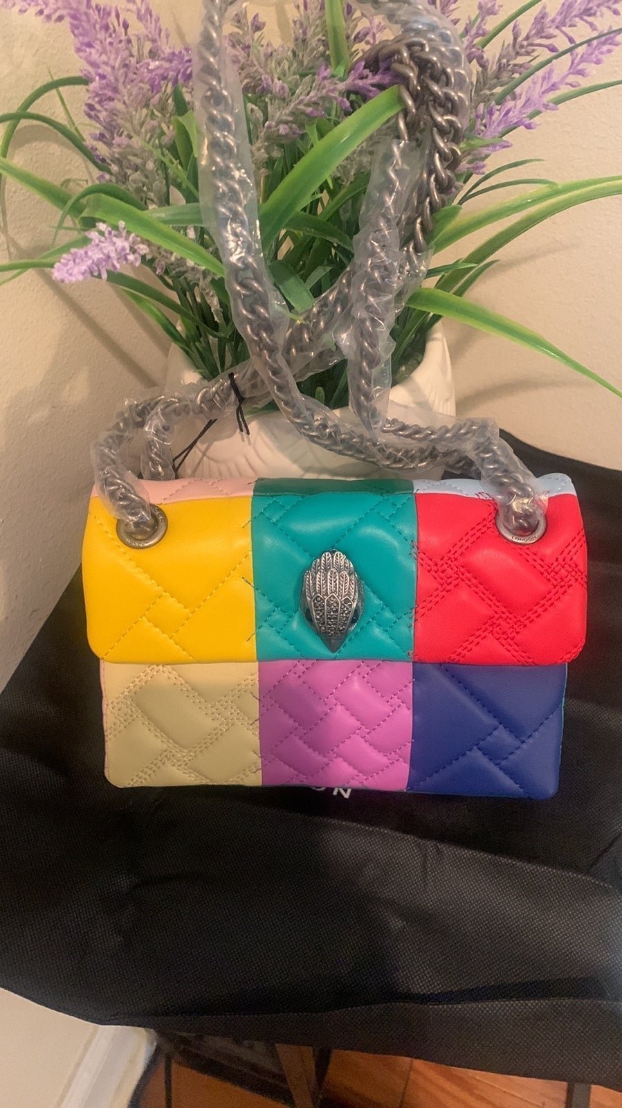 Kurt Geiger London Mini Kensington Overstitch Quilted Crossbody Bag