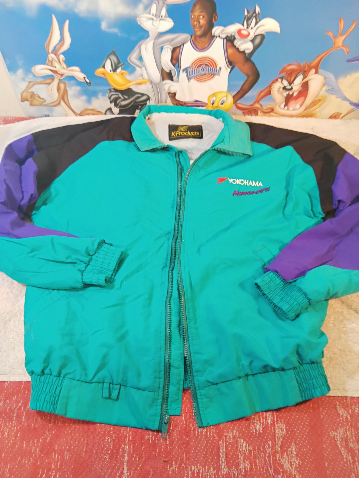 Vintage 90s K-Products Yokohama Jacket Racing Motorsports Medium Free Shipping L