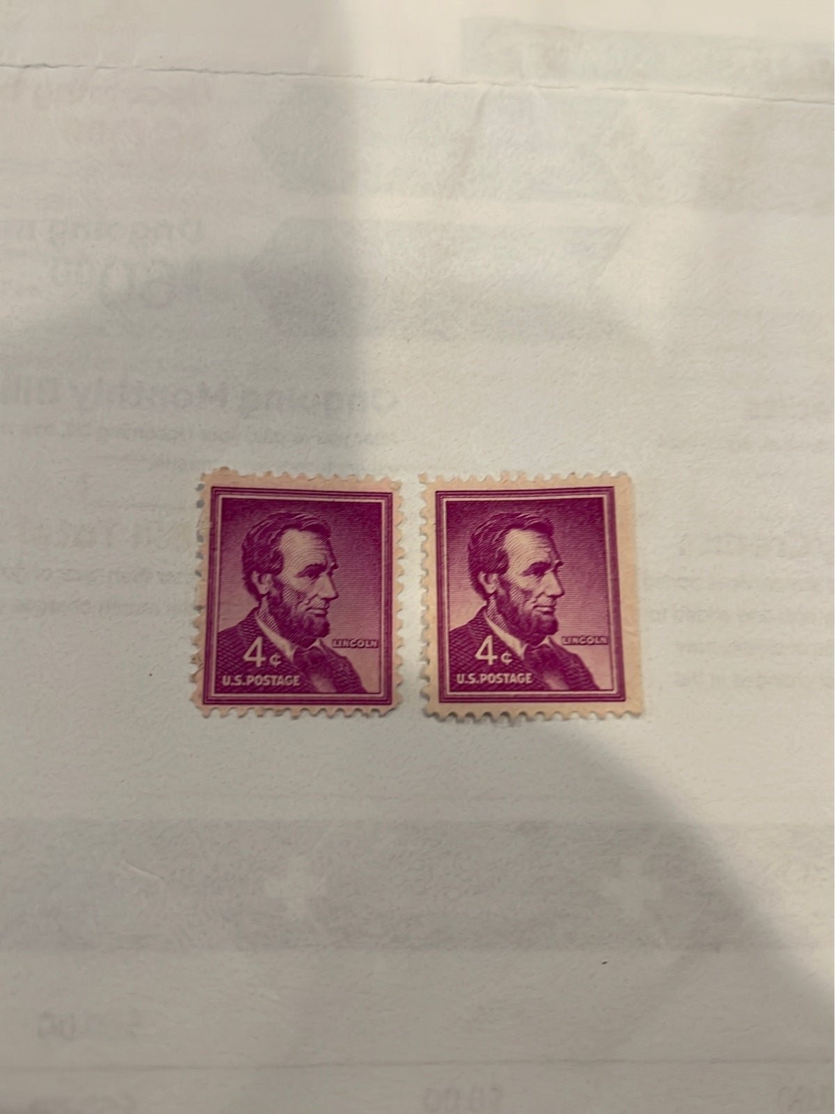 usps stamps 1965 unhinged two stamp
