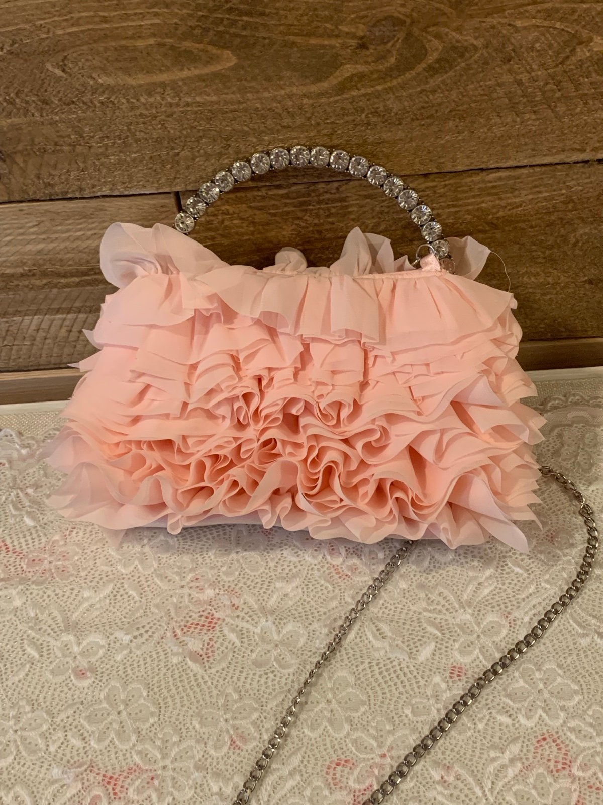 Sincerely Jules Chiffon Ruffle purse like new