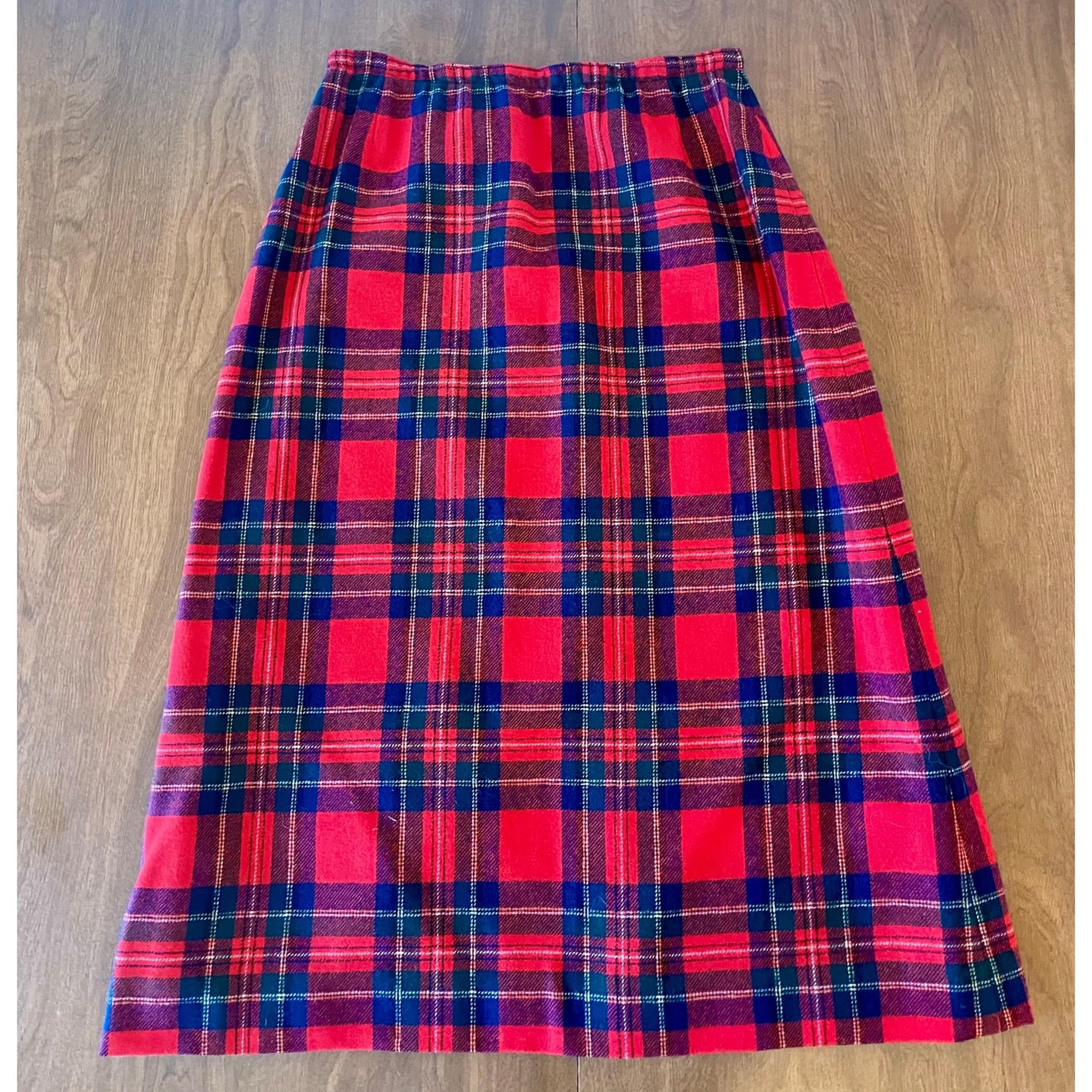 Vintage Pendleton Wool Plaid Skirt