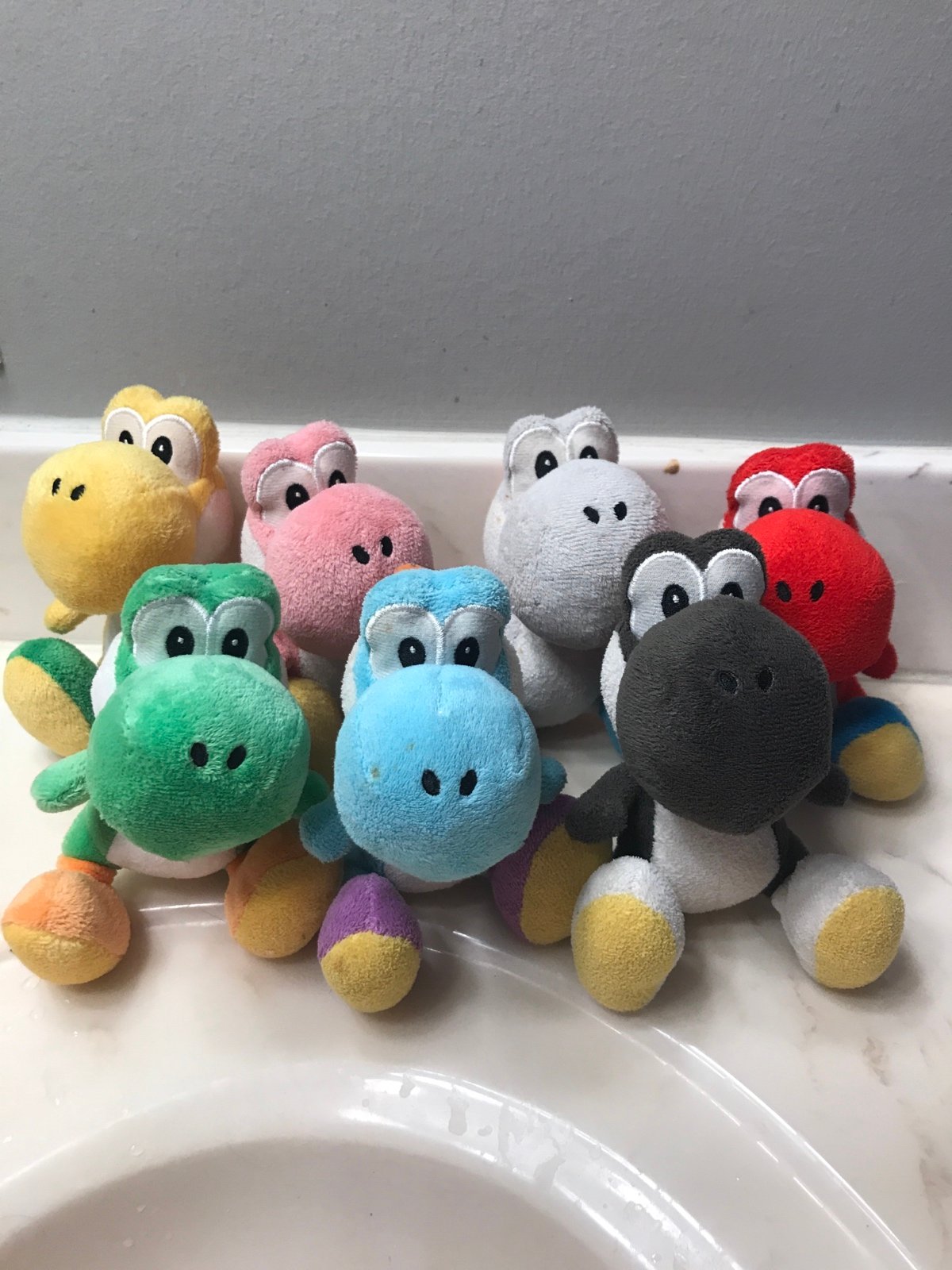 RARE Lot of 7 2006 Yoshi’s Island DS Plush Set