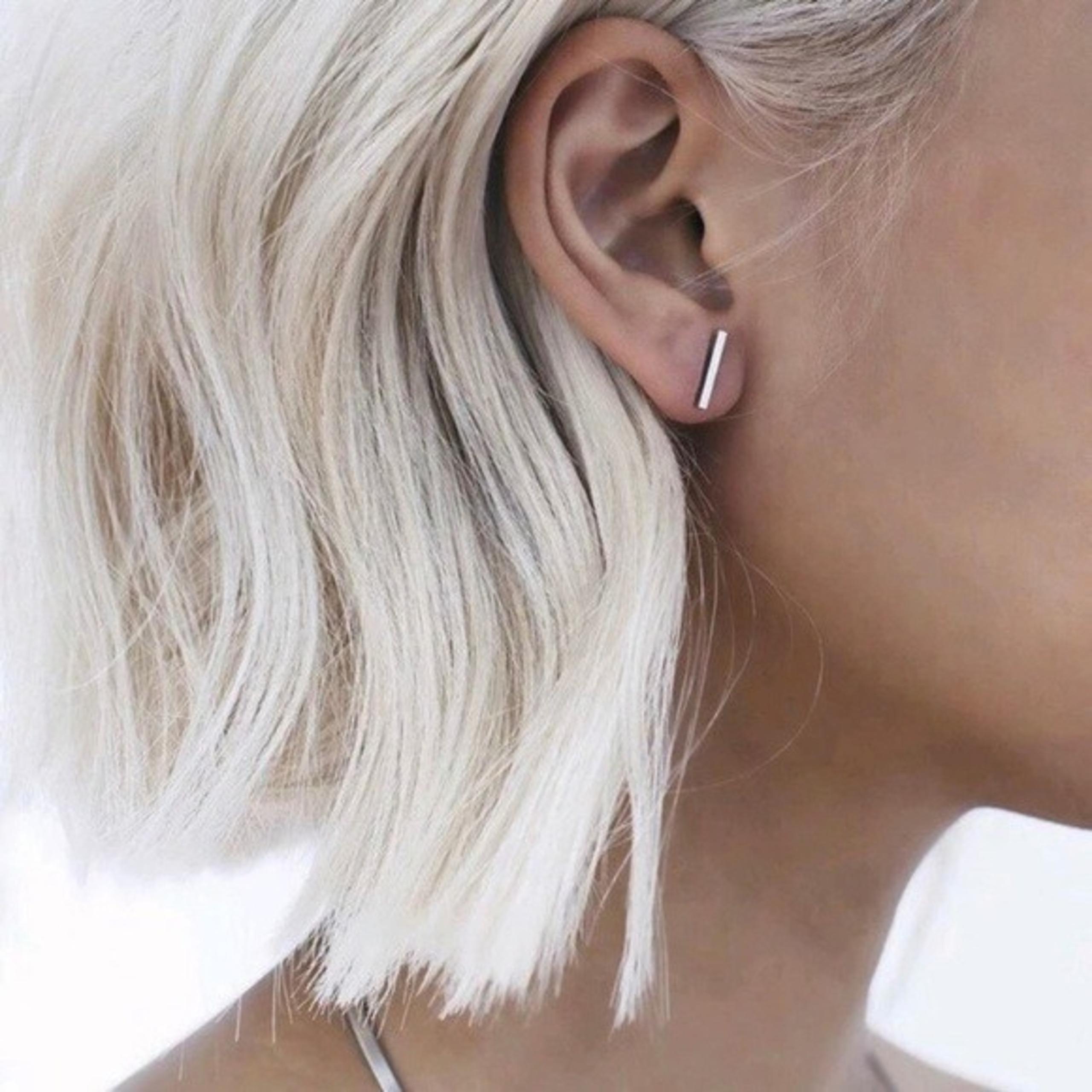 Dainty Bar Earrings (Silver)