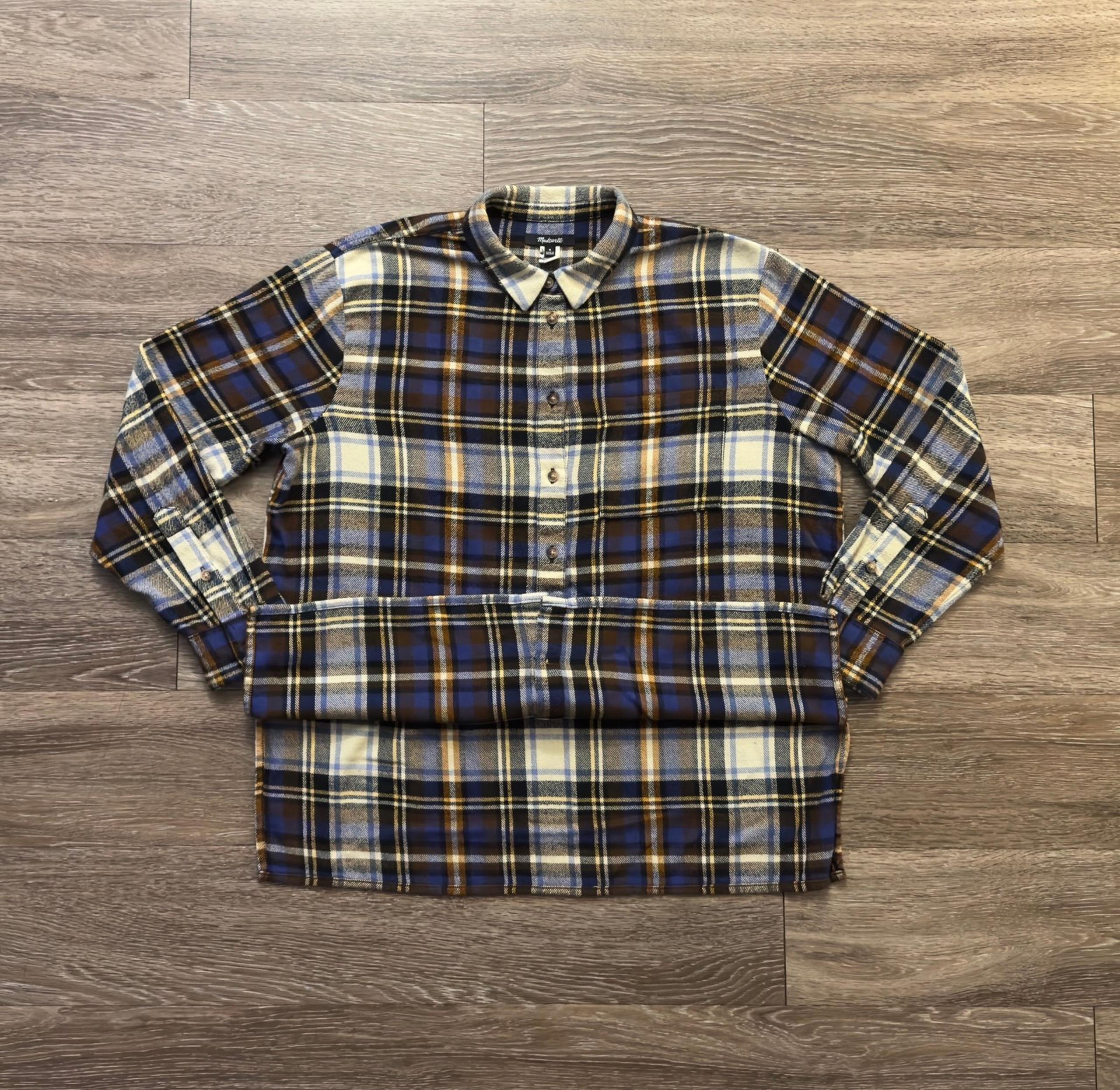 Madewell Women’s M Flannel Long Sleeve Button Up Shirt