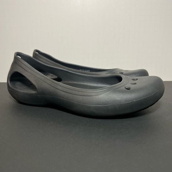 Womens CROCS Kadee Black Slip On Flats / Size 10