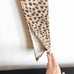 WeWoreWhat Women's Stiletto Split Hem Leopard Print Skinny Jeans High Rise 25