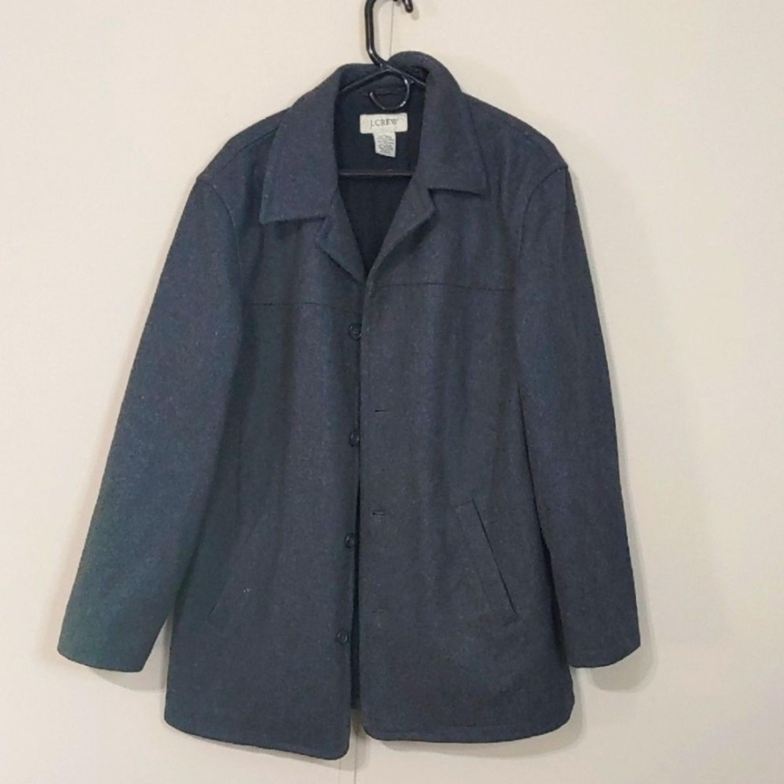 J. Crew Men's Gray Wool Blend Pea Coat