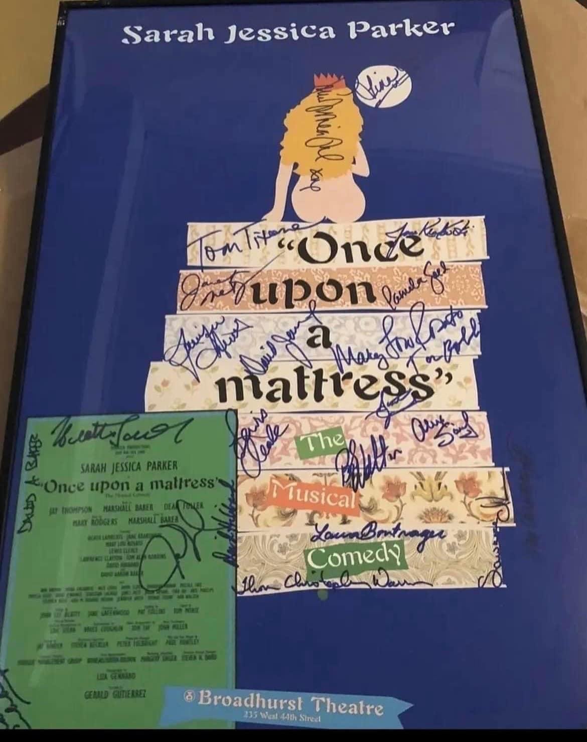 Sarah Jessica Parker Signed Broadway Windowcard