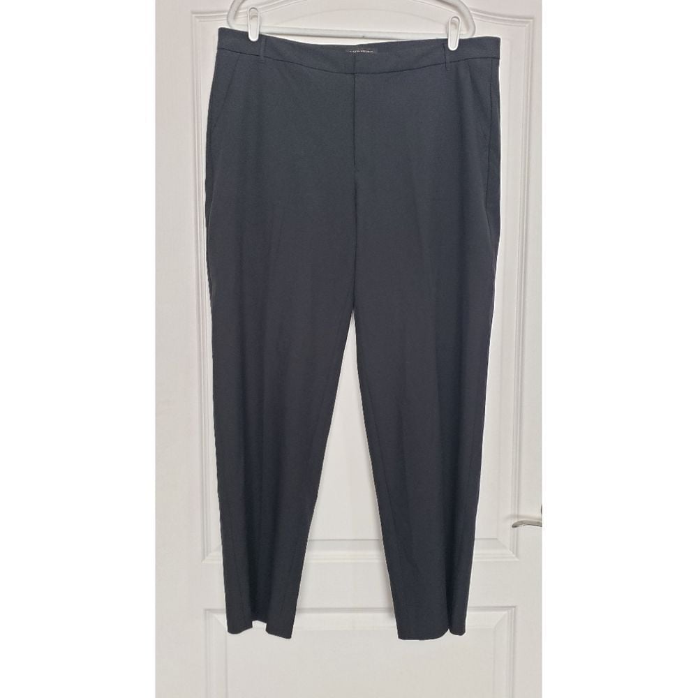 Banana Republic Sculpted Stretch Straight-leg Black Pants Sz 18 Office Academia