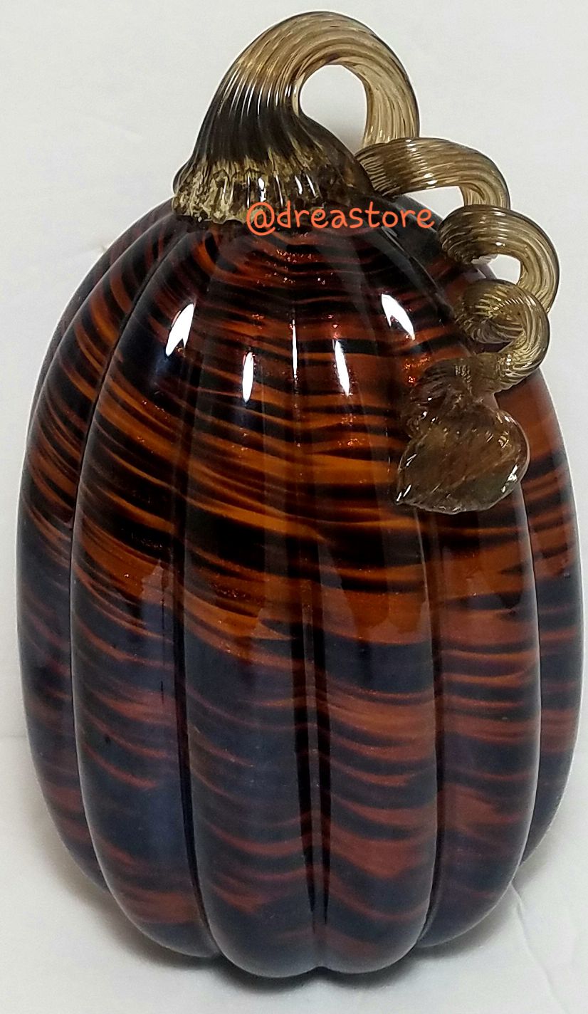 Hand Blown Glass Pumpkin Decoration