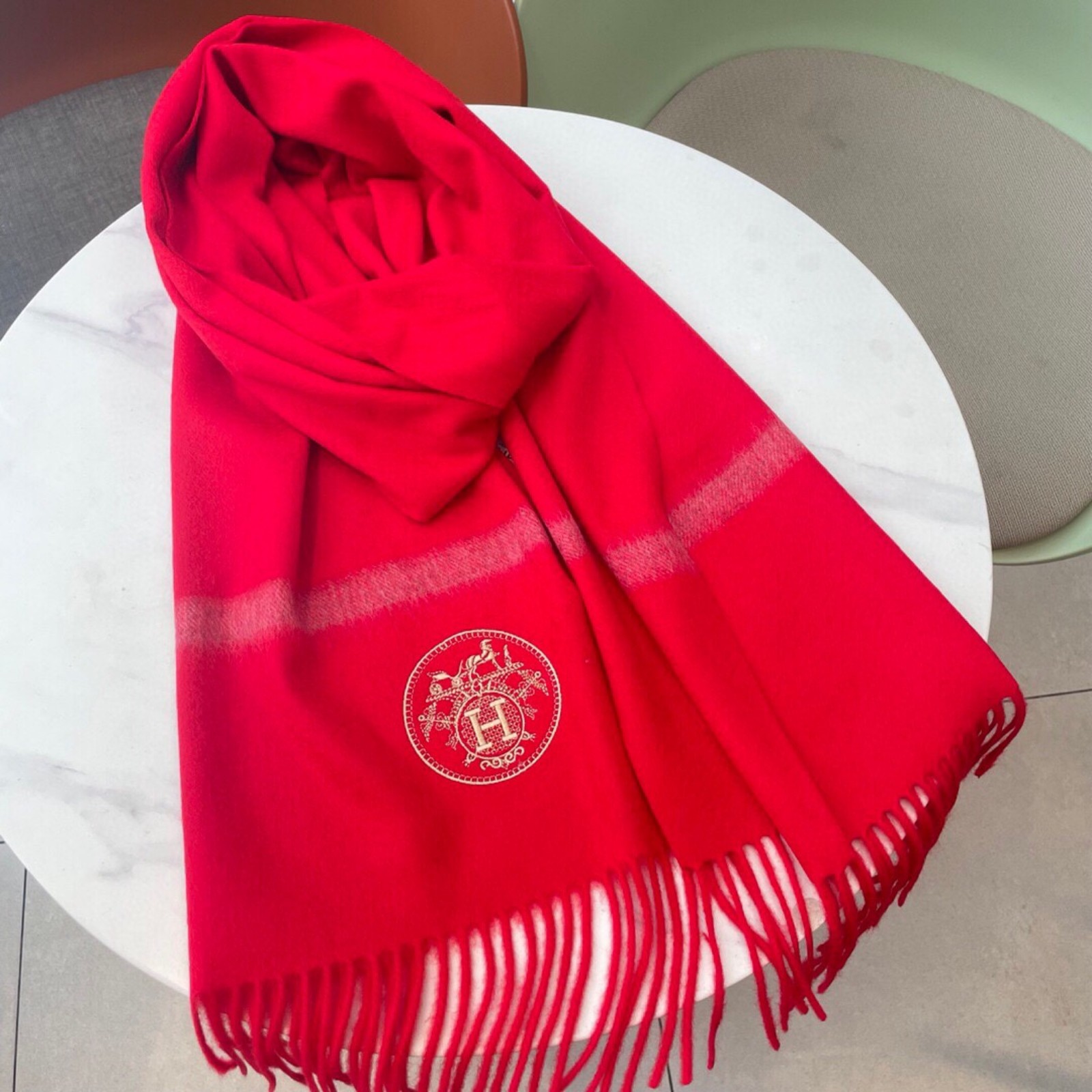 A red fashion scarf