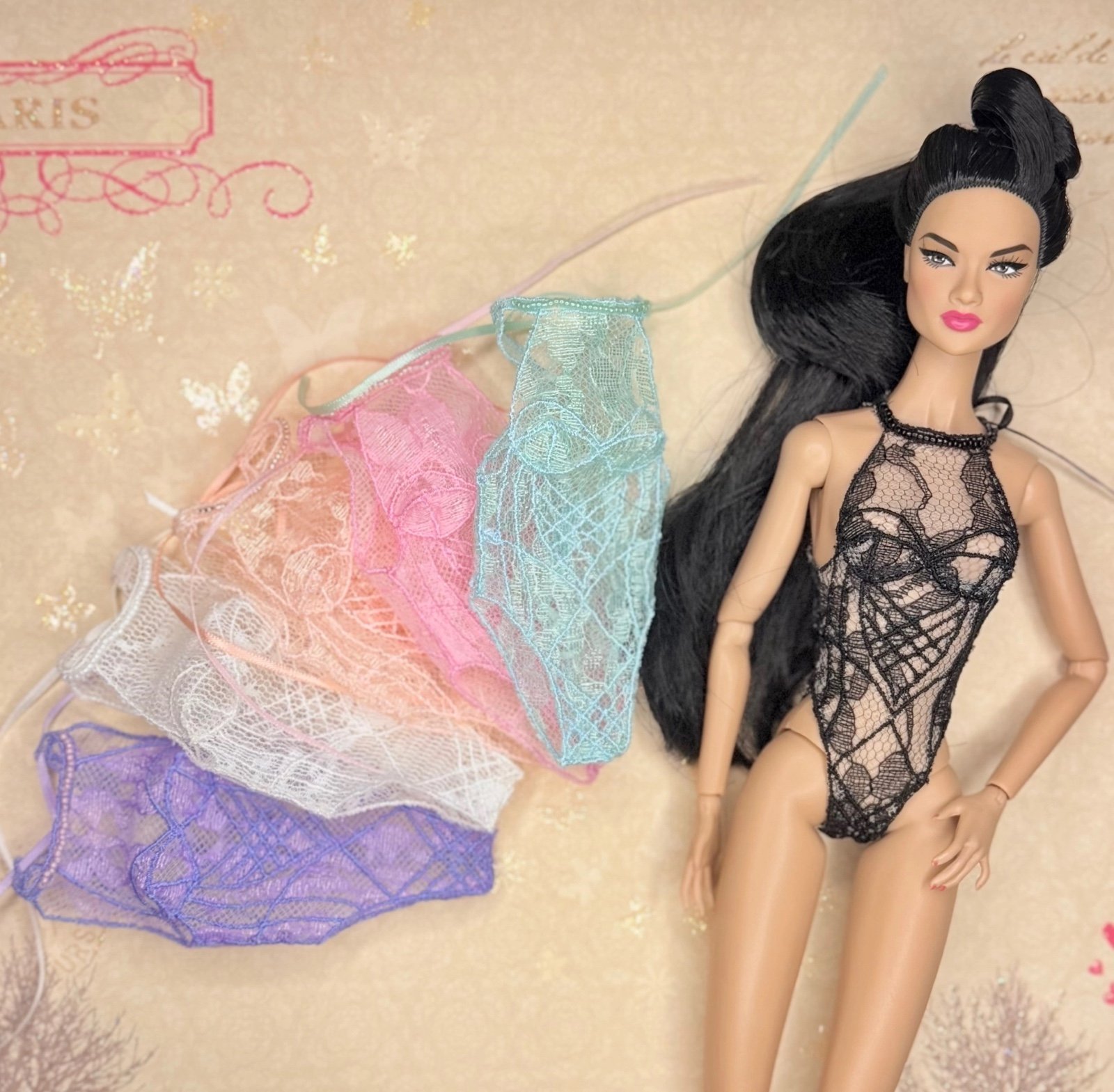 Sophisticated lingerie for Poppy Parker integrity Toys Doll, Underwear For Doll