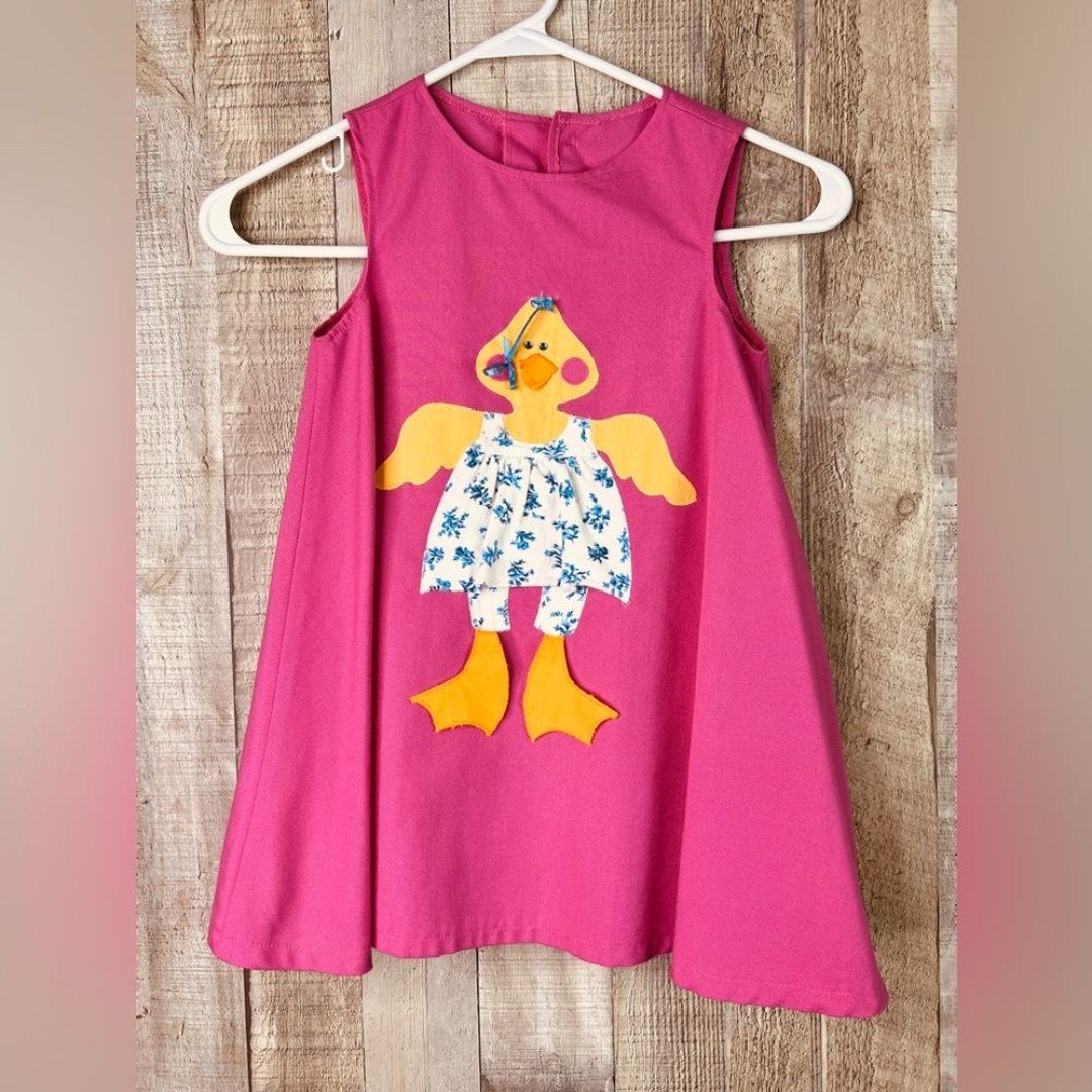 Chocolate Soup Size 4T Duck Sleeveless Crewneck Back Button Closure Dress (Flaw)